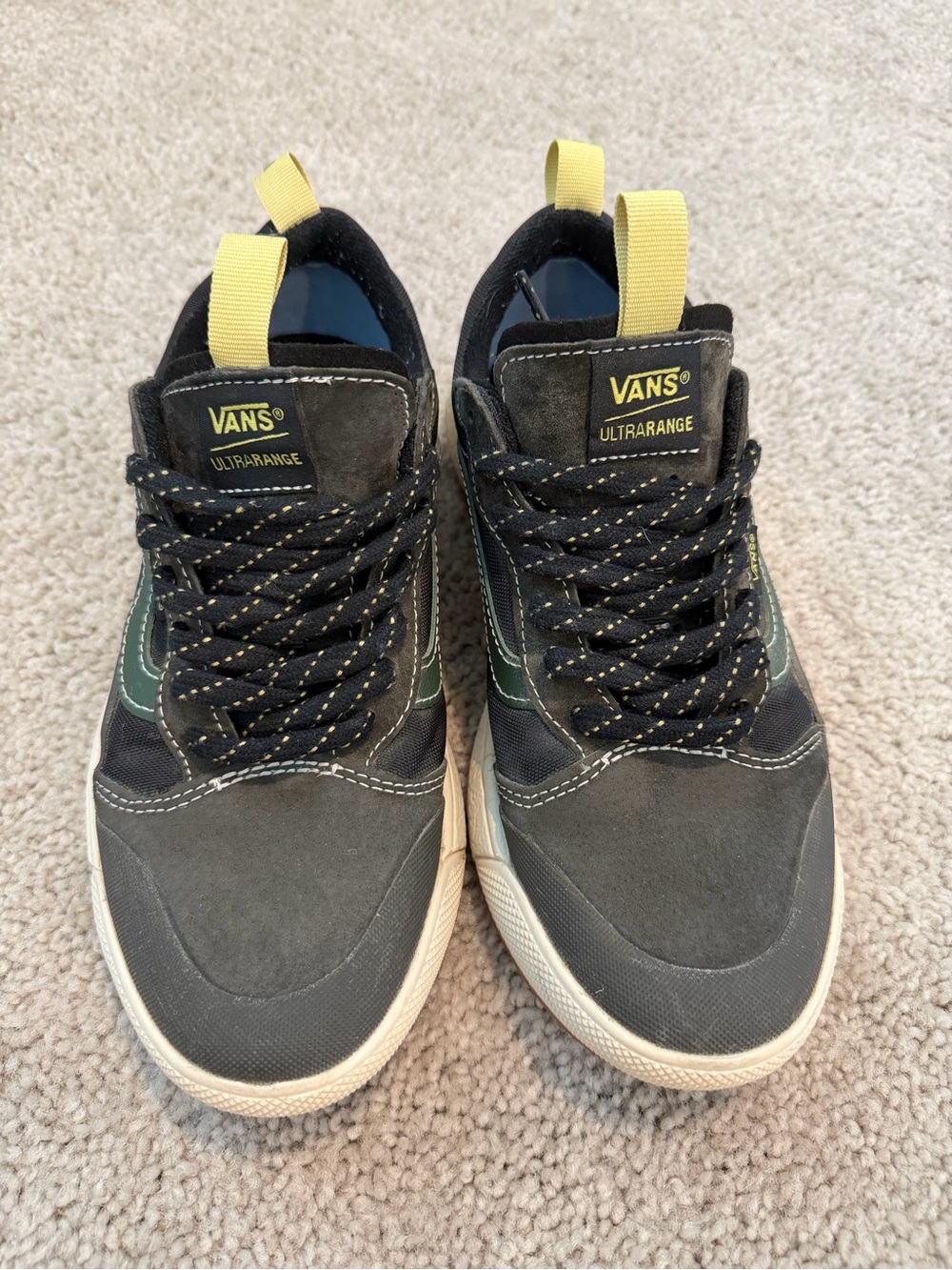 Vans UltraRange Black with Green & Yellow Accent Men's Low Top Sneakers